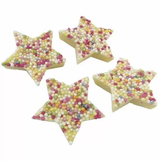 100g of Jazzy Stars White Chocolate